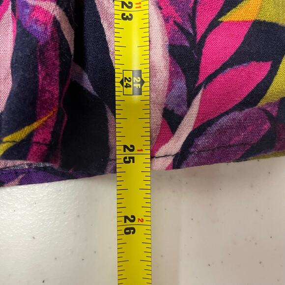 Torrid Rayon Slub Tiered Button Front Tropical Top Size Large - Picture 8 of 8